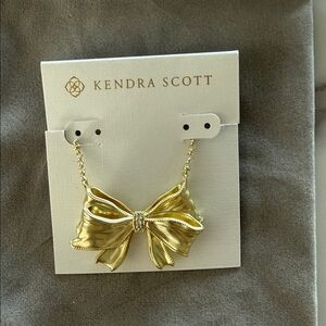 Kendra Scott Gold Ribbon Necklace love shack fancy